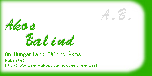 akos balind business card
